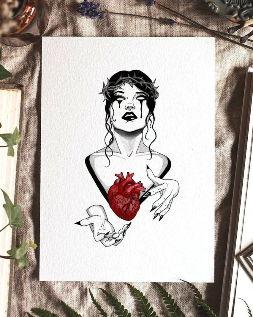 Martyr of the Heart Print $15 USD